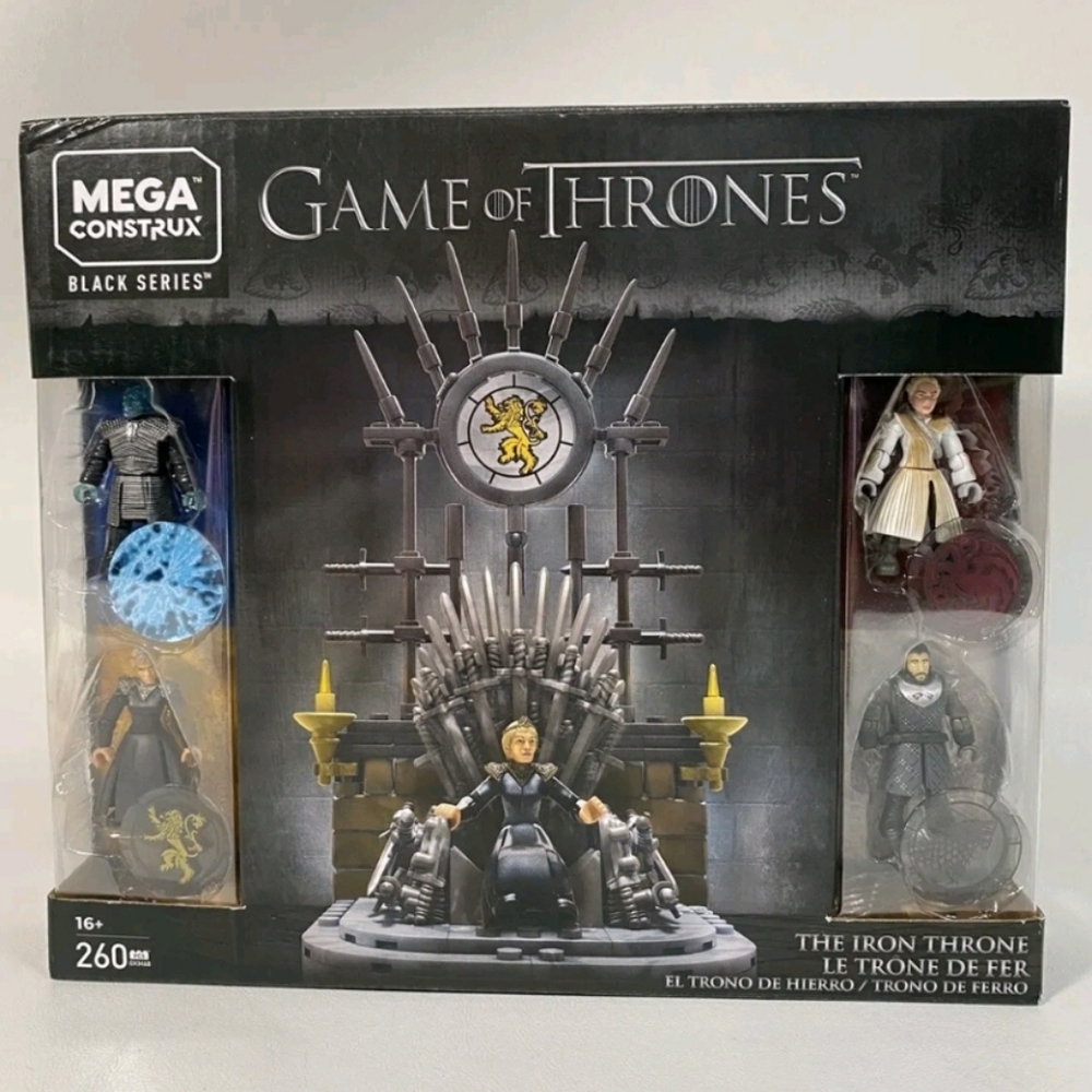 Game Of Thrones Mega Construx  Black Series The Iron Throne Building 260 pcs